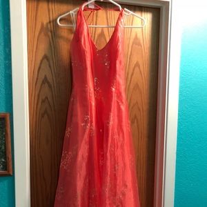 Coral prom dress. Worn once.